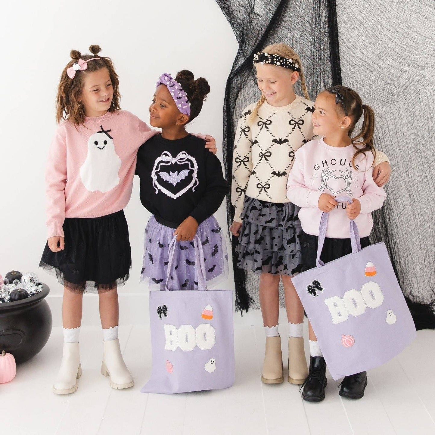 Sweet Wink - Bat Halloween Gemstone Headband - Kids Hair Accessories