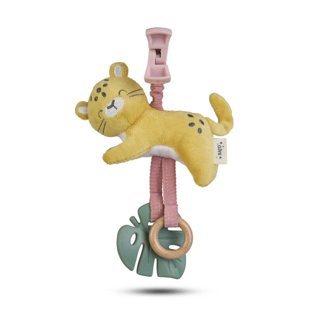 cheetah baby rattle