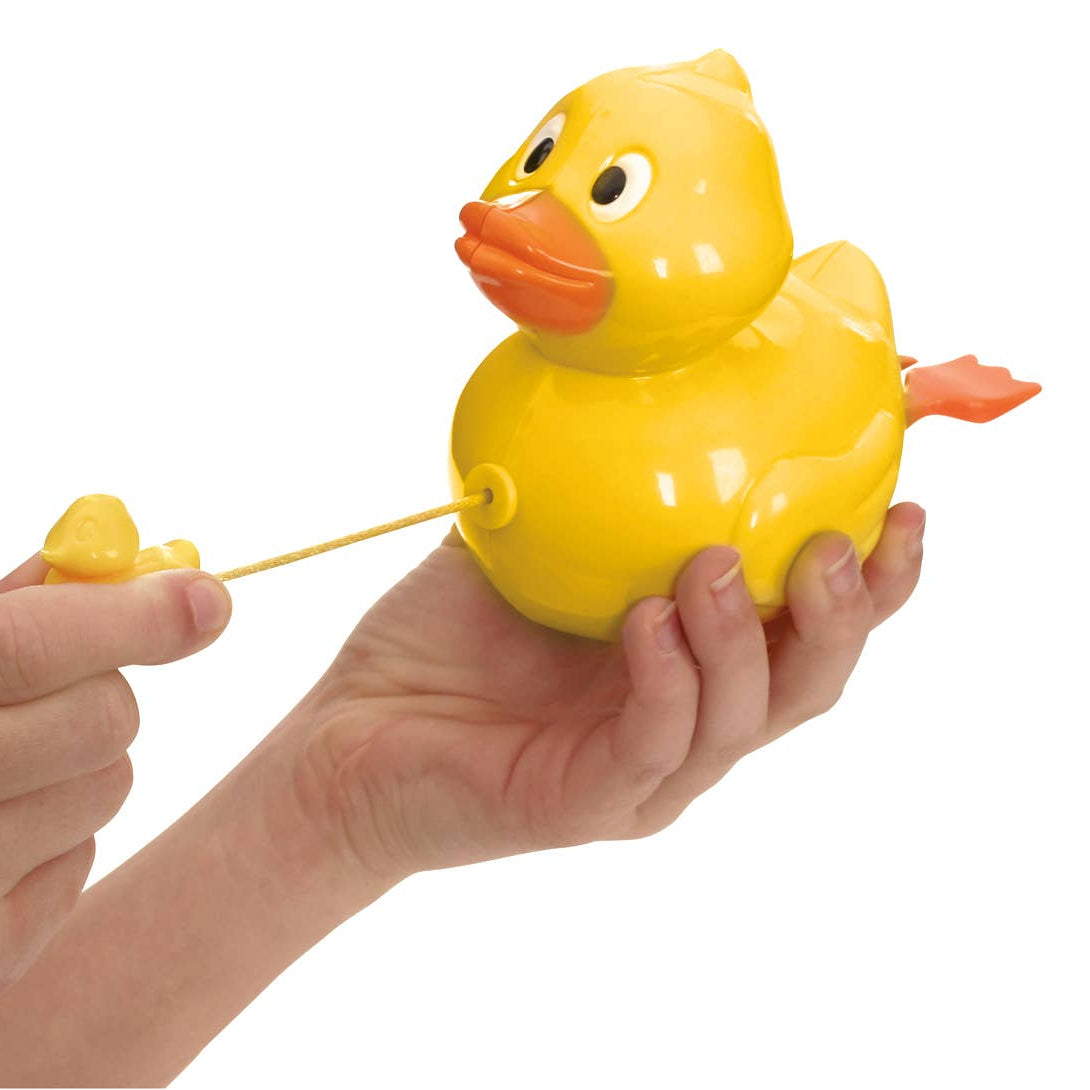 • Toysmith Tub Time pull string duck toy
• Yellow pull string swimming duck toddler bath toy