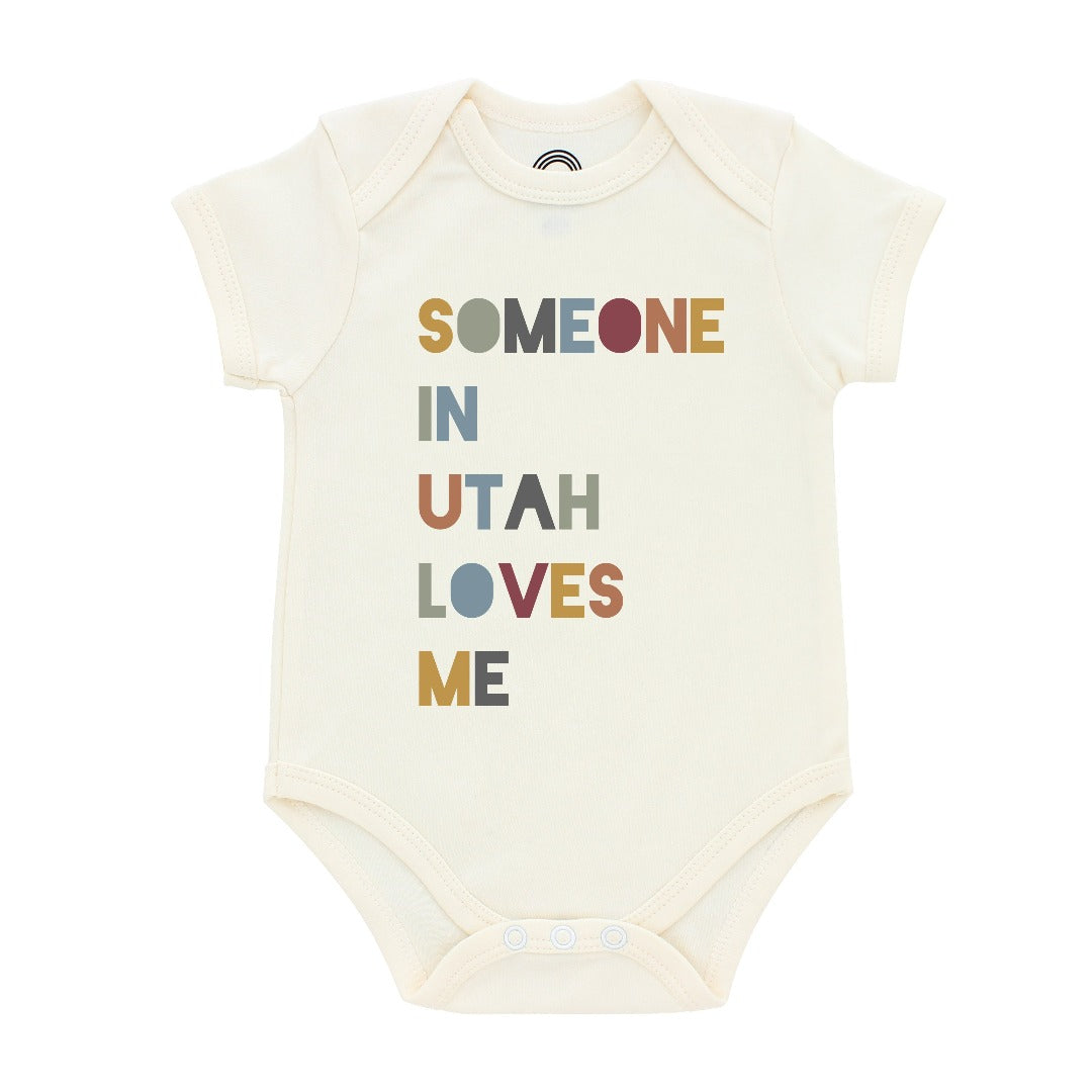 Someone in Utah Loves Me Cotton Baby Bodysuit