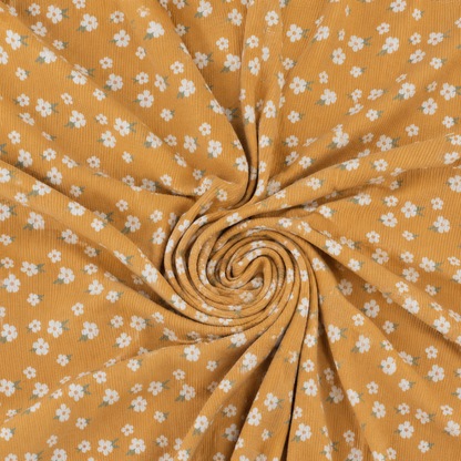 Golden Blooms Luxury Ribbed Bamboo Blanket