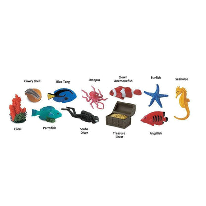 Safari Ltd. Coral Reef TOOB® - Miniature Marine Set with Scuba Diver and Treasure Chest