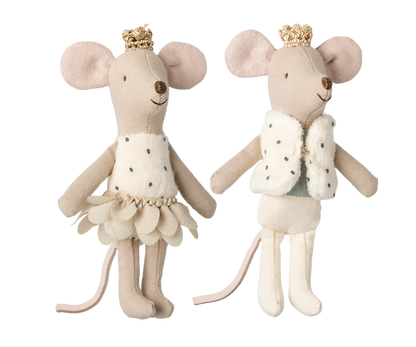 Maileg - Royal Twin Mice, Little Sister and Brother in Matchbox