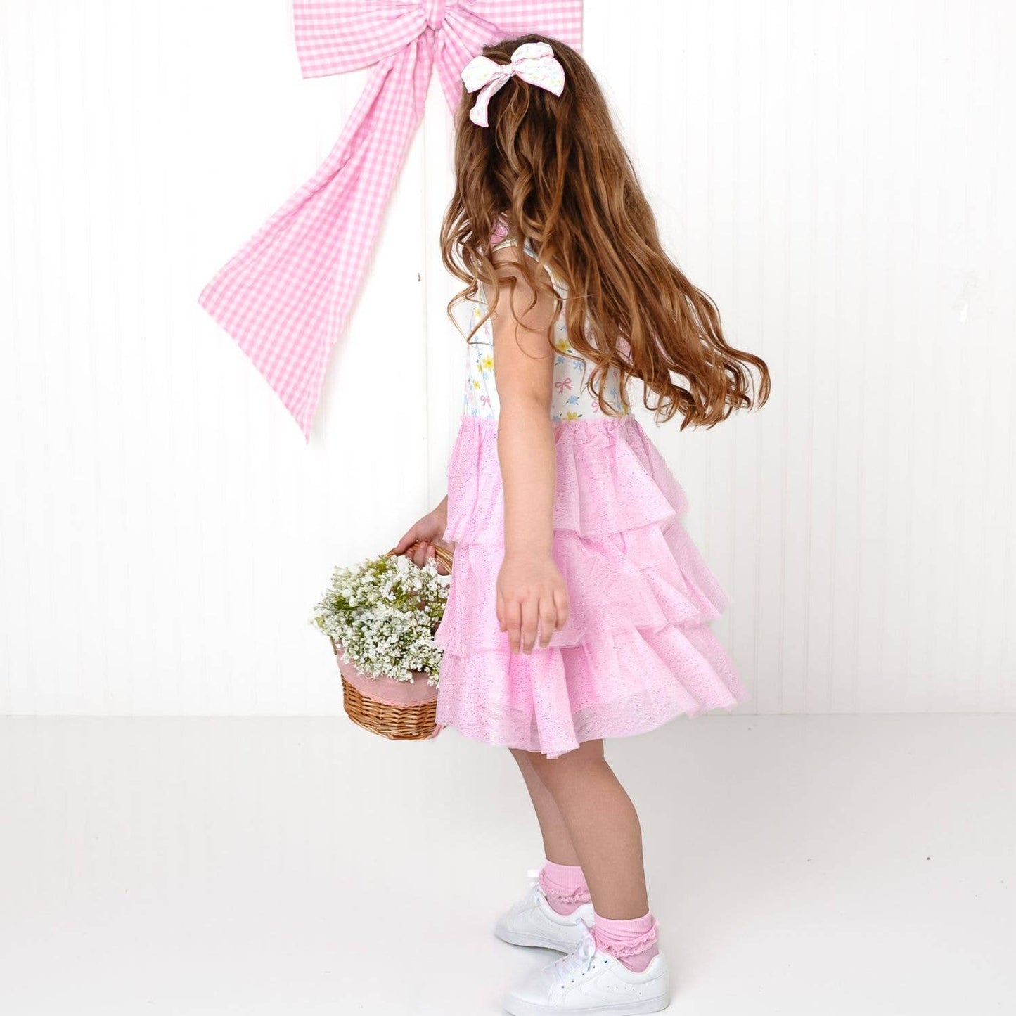 Sweet Wink - Sweet Floral Bow Clip - Kids Hair Bow - Spring
