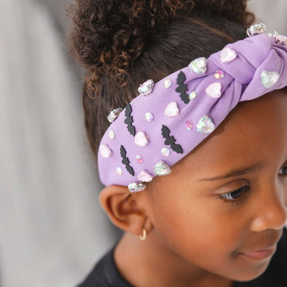 Sweet Wink - Bat Halloween Gemstone Headband - Kids Hair Accessories