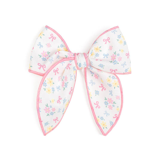 Sweet Wink - Sweet Floral Bow Clip - Kids Hair Bow - Spring