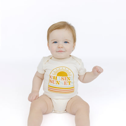 Chasing Sunsets Cotton Baby Onesie