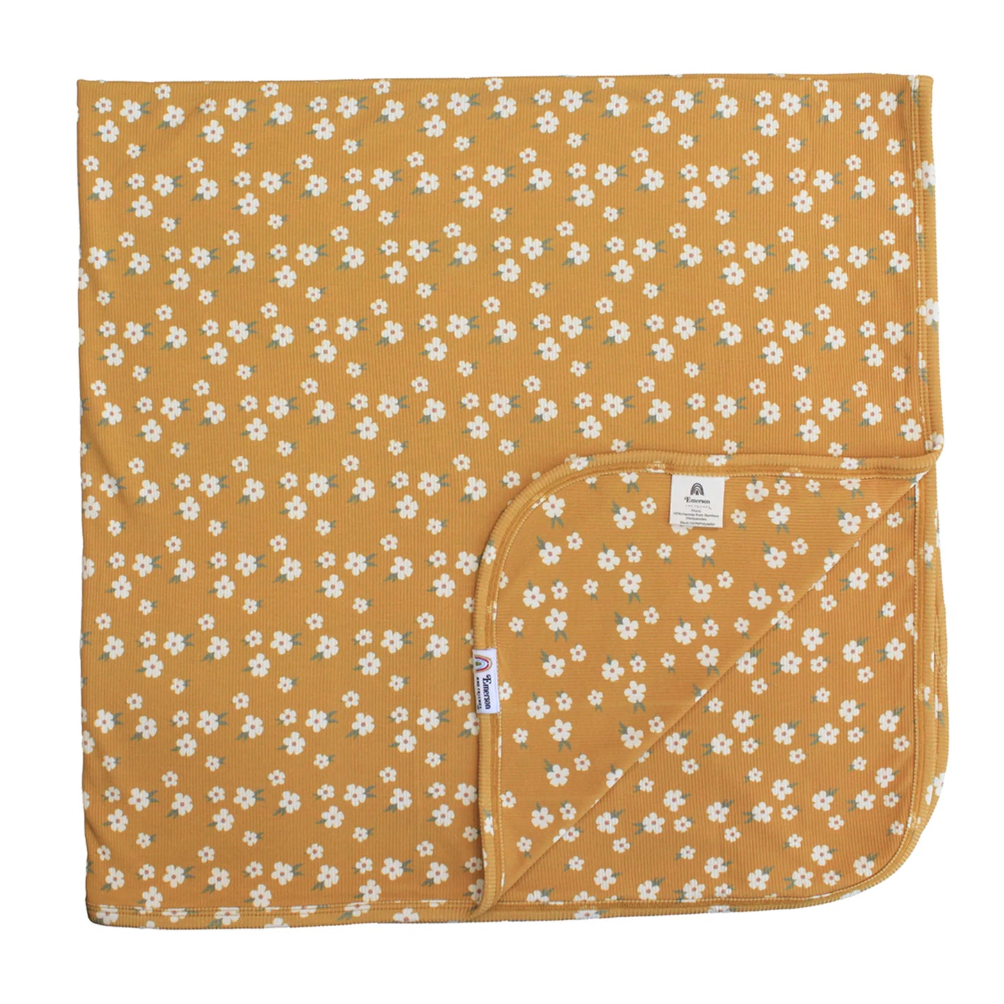 Floral-patterned bag on a white background