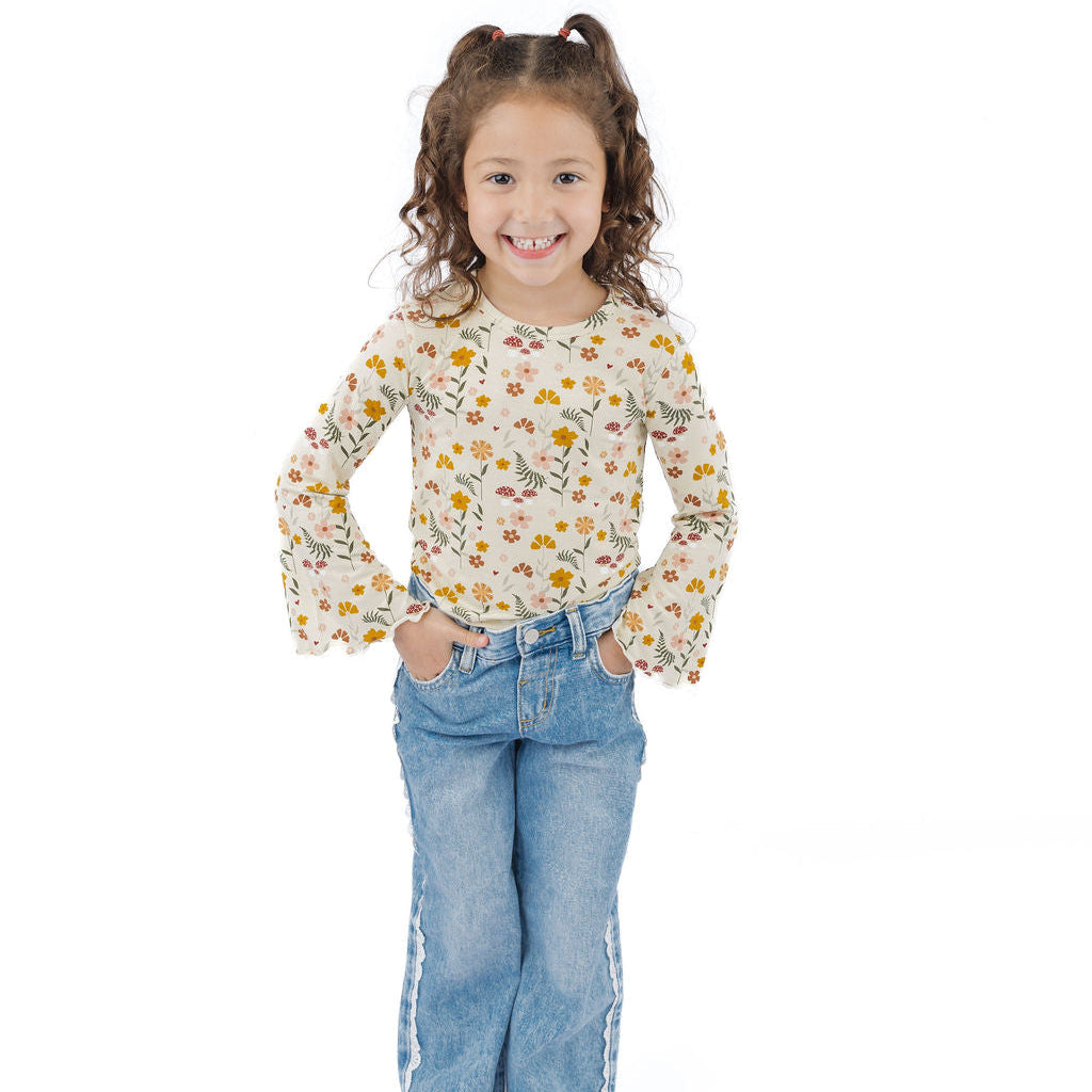 Toadstool Garden Girls Bell Sleeve Top