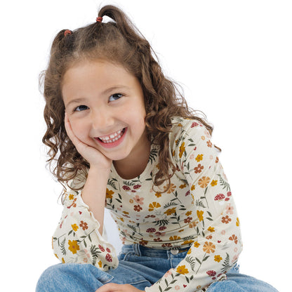 Toadstool Garden Girls Bell Sleeve Top