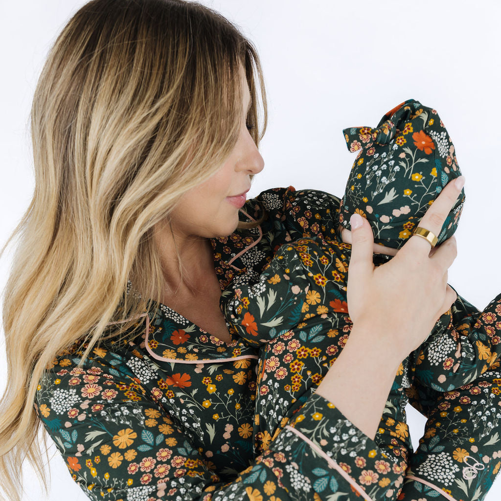 Moonlit Meadow Bamboo Gown and Hat Newborn Baby Gift Set