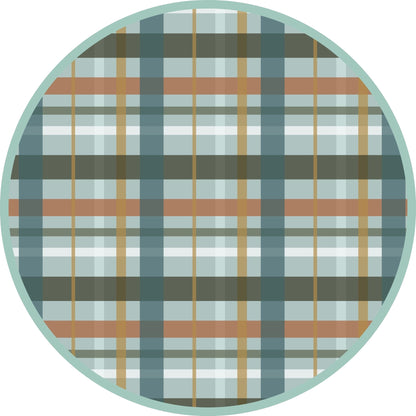 Fall Plaid Two-Piece Bamboo Long Sleeve Pajama Kids Pants Set