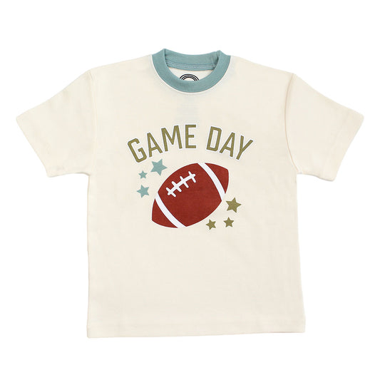 Game Day Football Cotton Toddler Short Sleeve Shirt