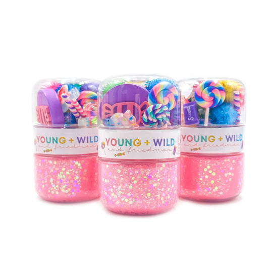 Young + Wild & Friedman - Candy Grab & Go Sensory Dough Jar
