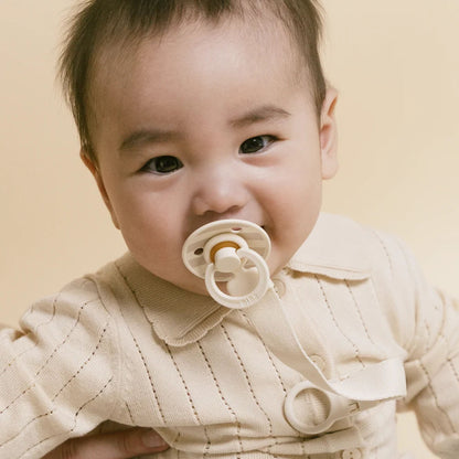 BIBS - Colour Pacifier & Loop Clip Gift Set - Ivory