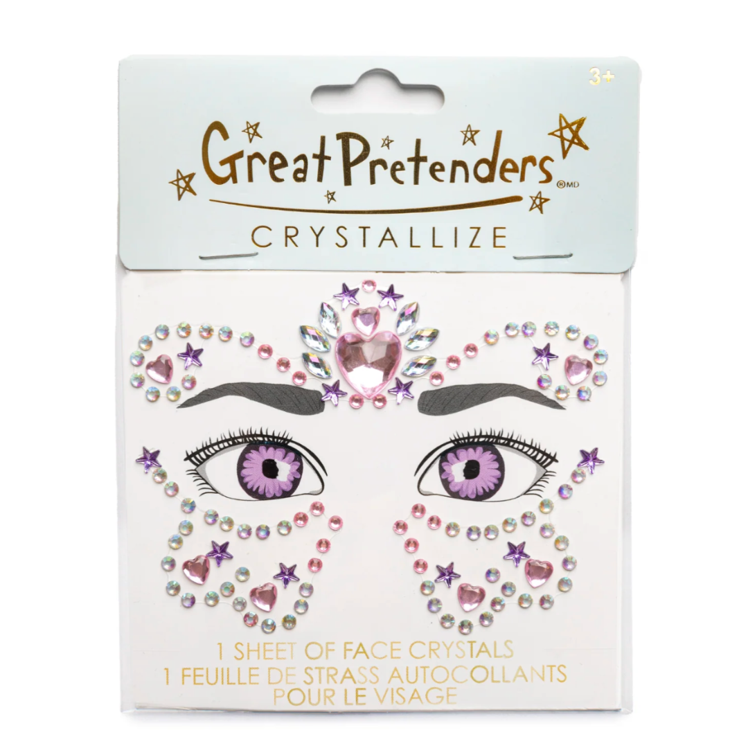 face crystals in the shape of a butterfly