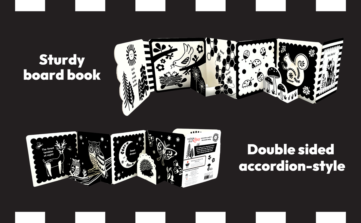 Cottage Door Press - Look, Look, Baby! Forest High Contrast Black & White Book