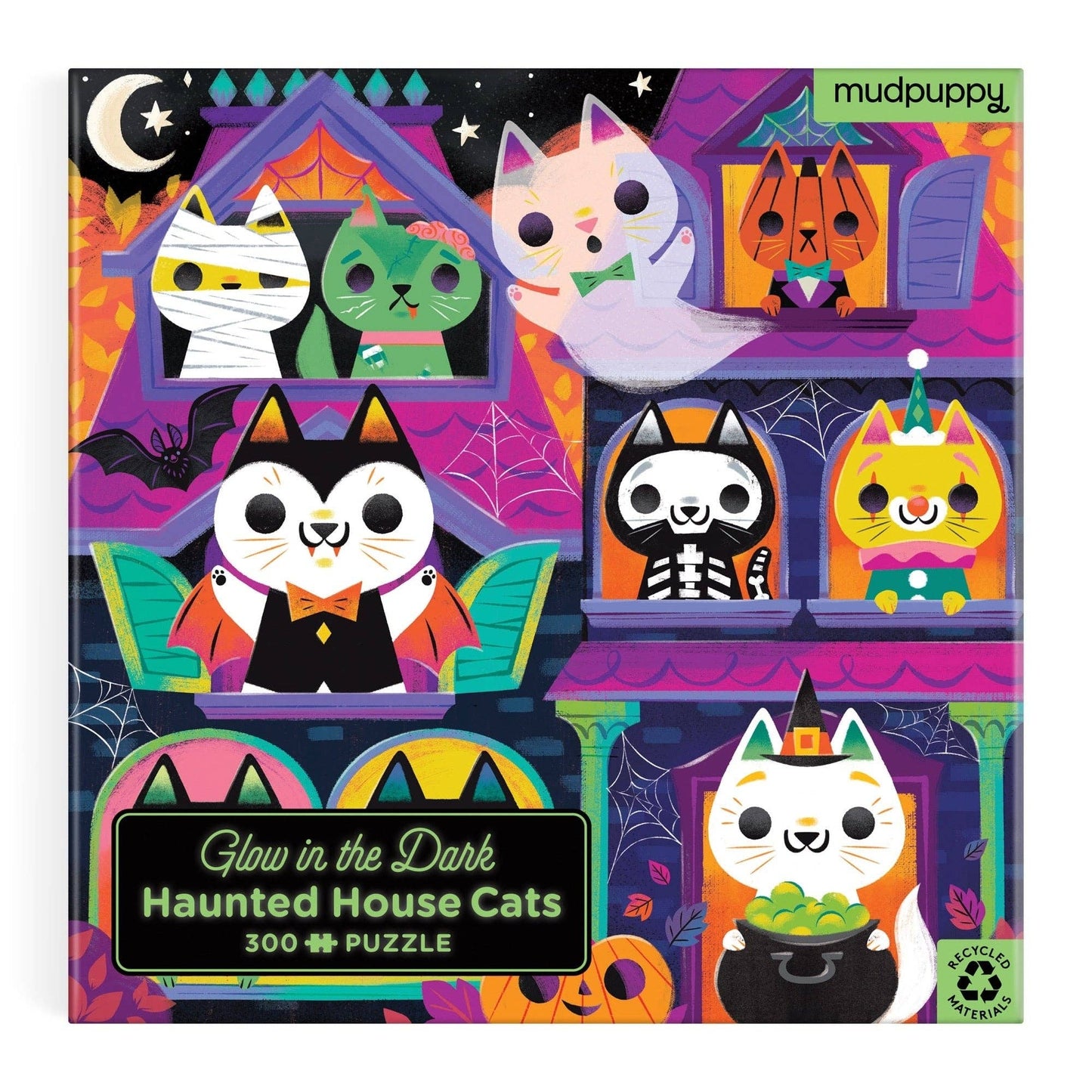 Chronicle Books - Haunted House Cats 300 Piece Glow in the Dark Puzzle