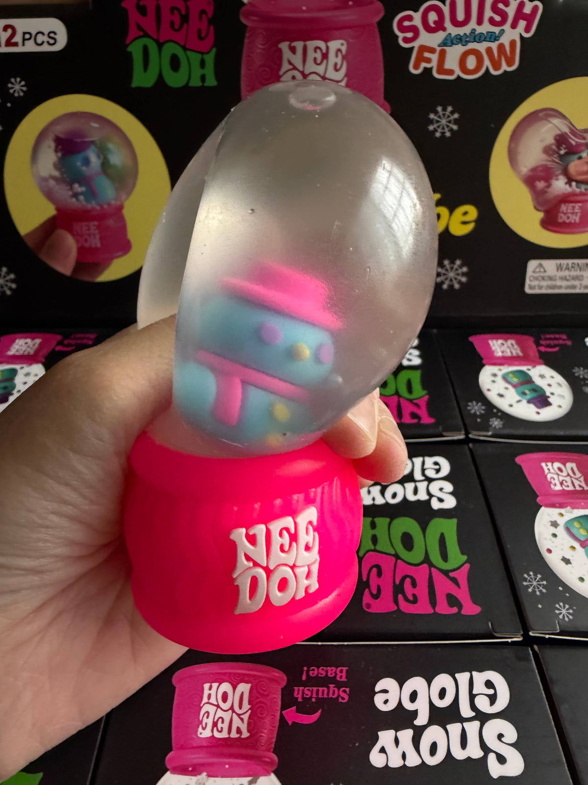 Summit Shope - Christmas Light up Snow globe Squishy.  Retail Best Seller