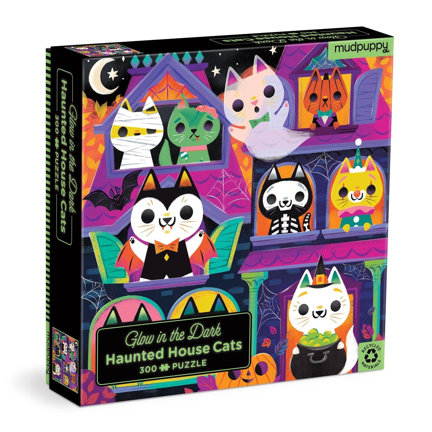 Chronicle Books - Haunted House Cats 300 Piece Glow in the Dark Puzzle