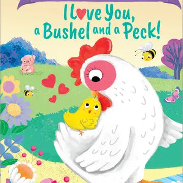board book with a mom hen and her baby chick on the front