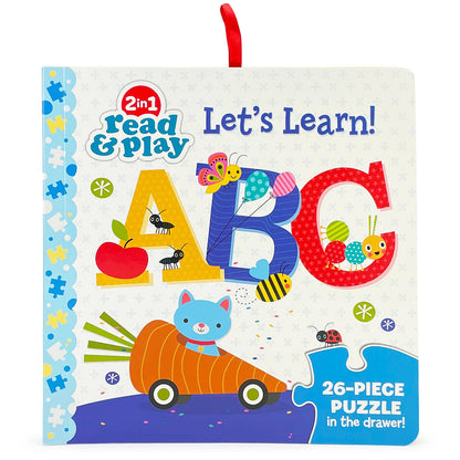 a book and puzzle that helps kids to learn their ABCs