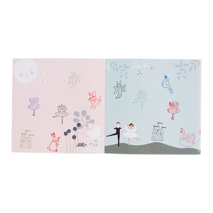 Two notebook covers with illustrated designs on a white background
