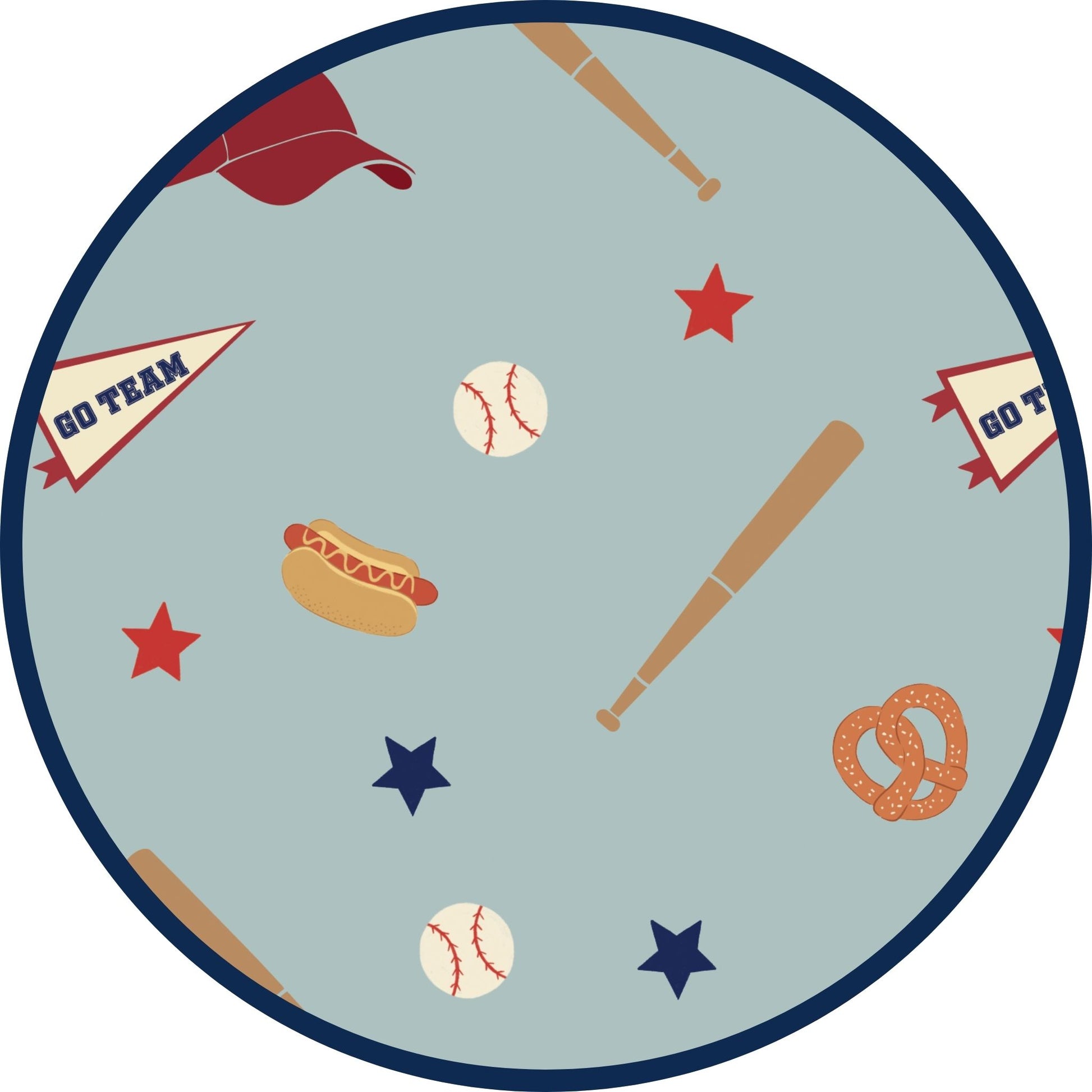 Play Ball Baseball Circle Print