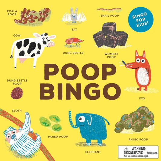 bingo game with different shaped animal poop