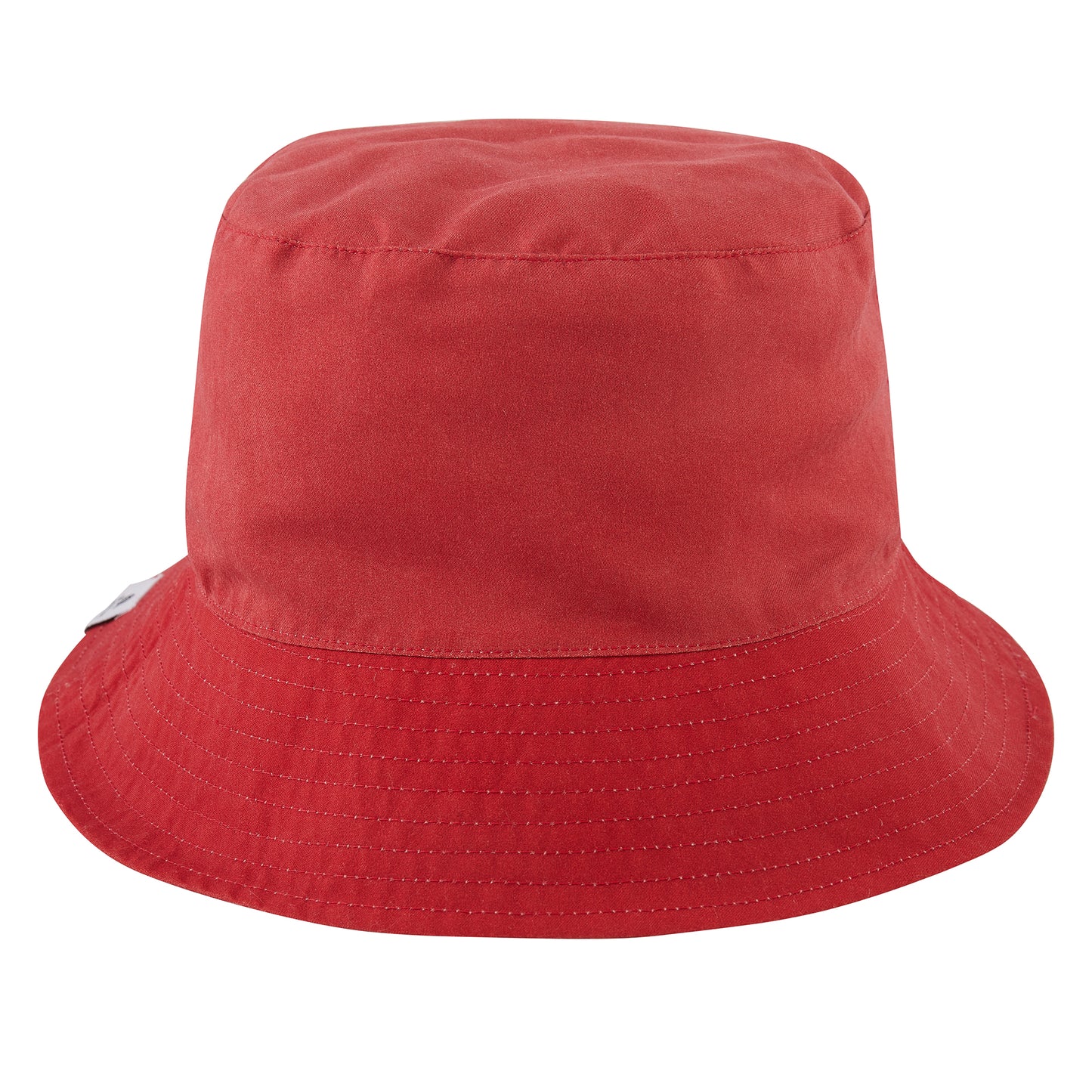 Red bucket hat on a white background