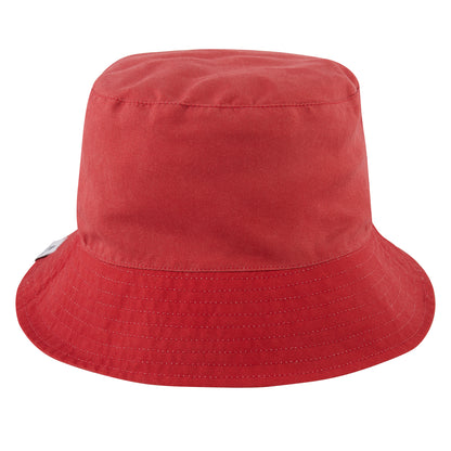 Red bucket hat on a white background