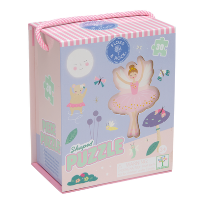 Puzzle box with a ballerina design on a white background