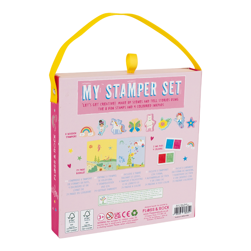Pink box with 'My Stamper Set' on a white background
