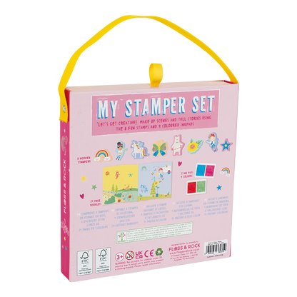 Pink box with 'My Stamper Set' on a white background