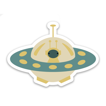 Lucy's Room UFO Alien Sticker