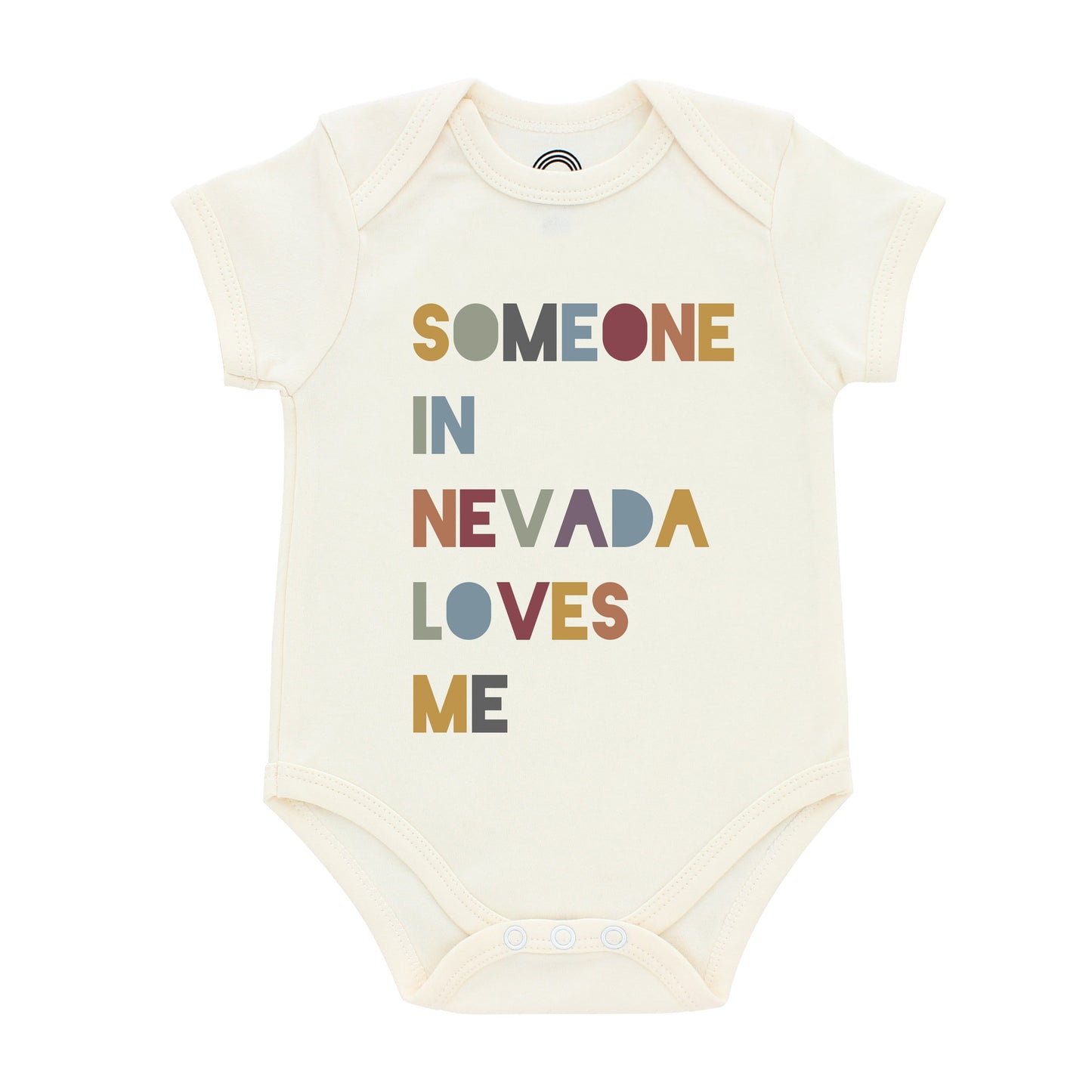 Someone in Nevada Loves Me Short Sleeve Baby Bodysuit