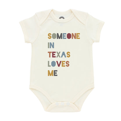 Someone in Texas Loves Me Short Sleeve Baby Bodysuit